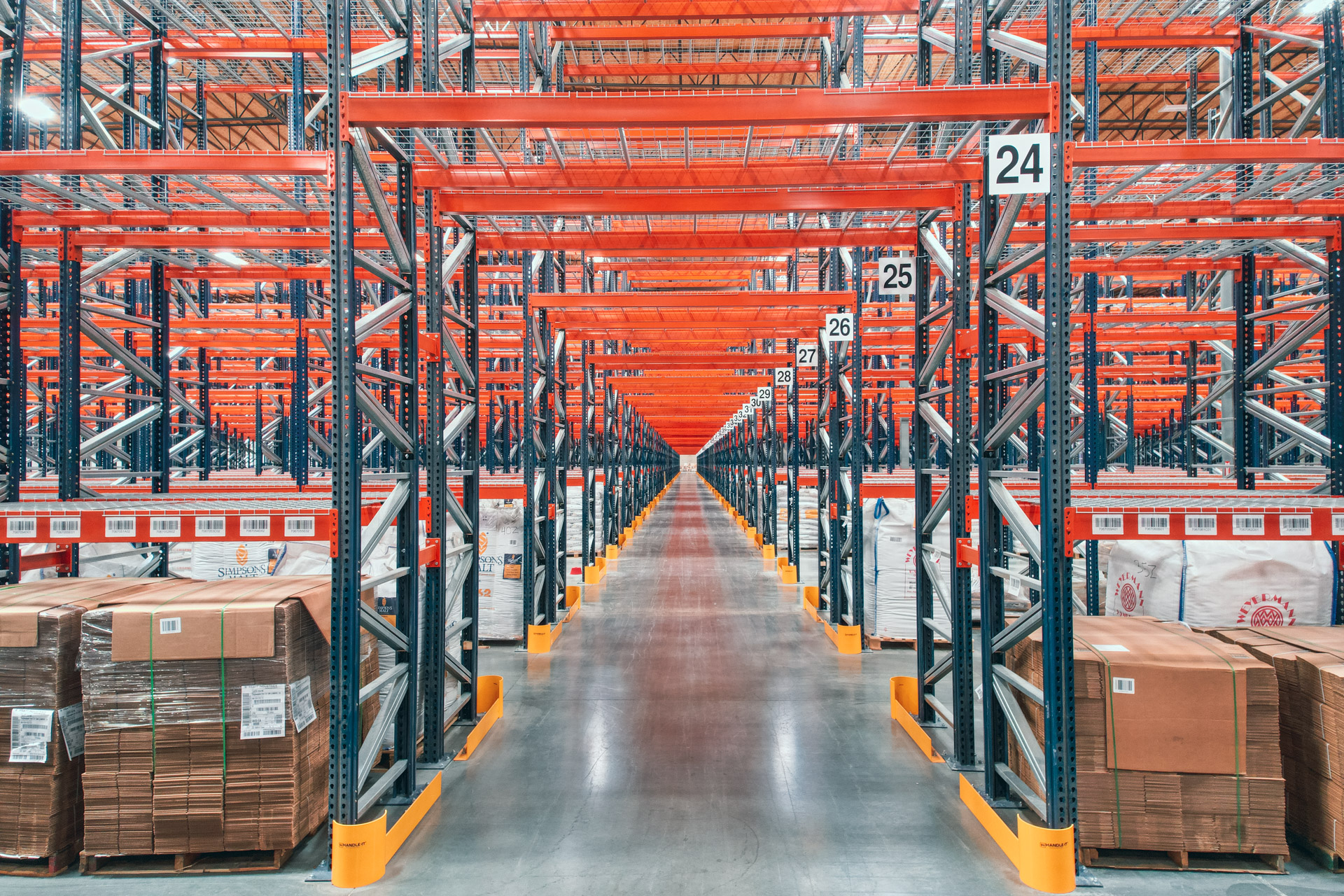 Industrial pallet racking installation in Tehachapi warehouse
